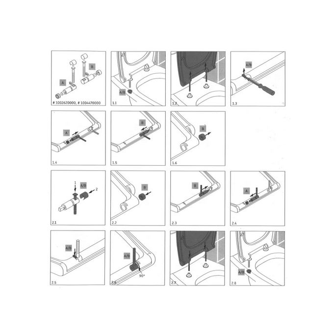 Duravit D-Code 1004470000 softclose cilinder voor toiletzitting D-Code 006739 (set van 2)