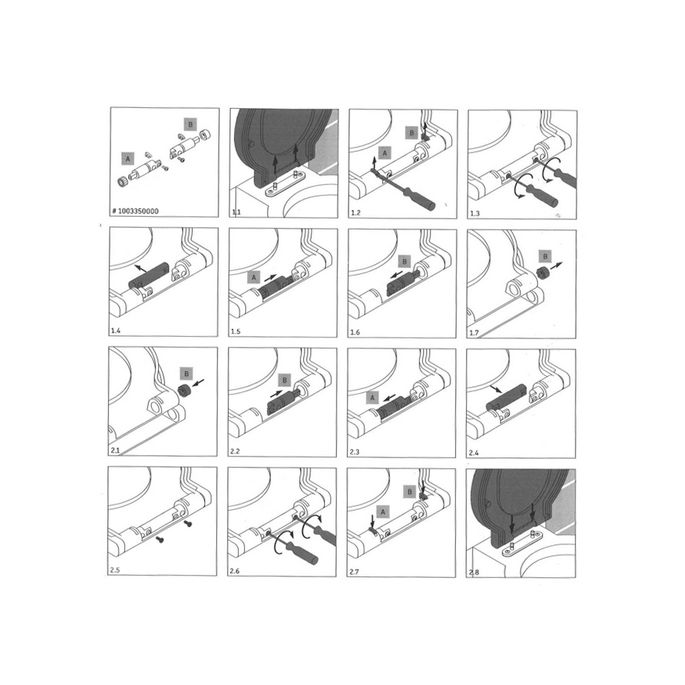 Duravit Starck 1 1003350000 softclose cilinder voor toiletzitting Starck 1 006588 (set van 2)