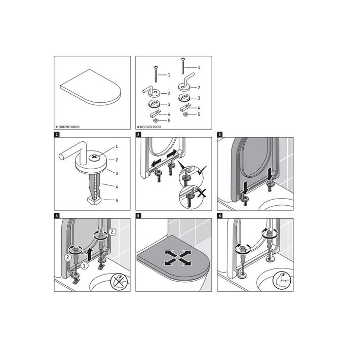 Duravit Starck 2 0069810000 toiletzitting met deksel wit