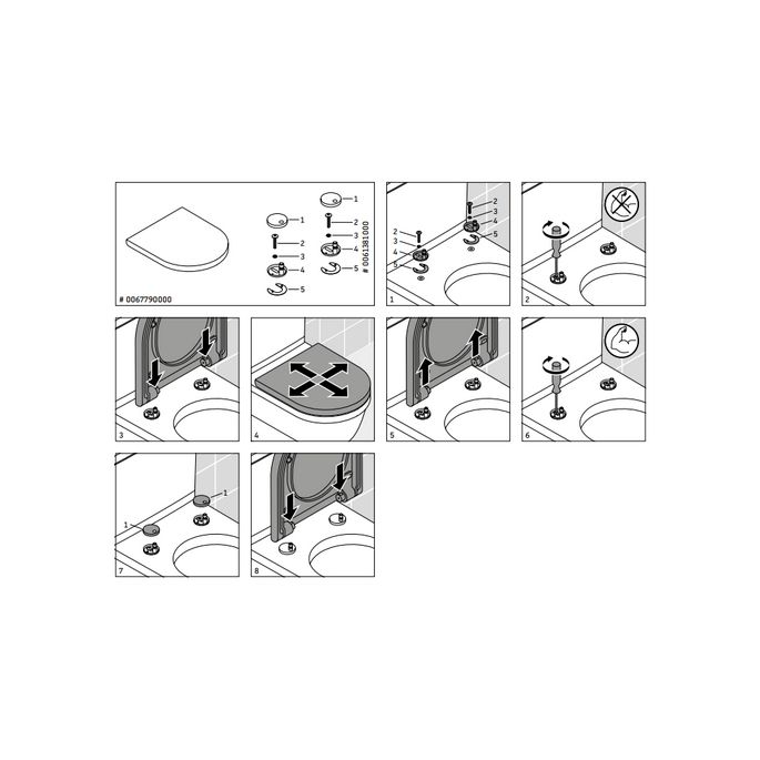 Duravit Starck 3 0067790000 toiletzitting met deksel wit