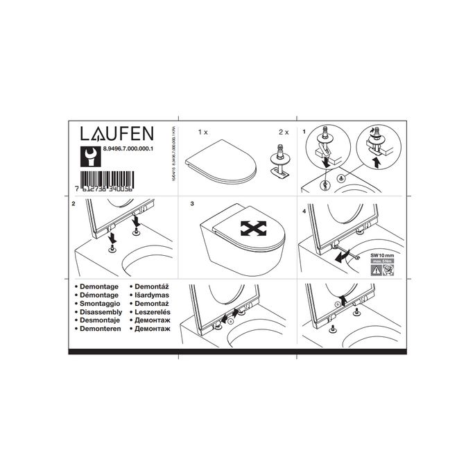 Laufen Pro 8989650000001 toiletzitting met deksel wit