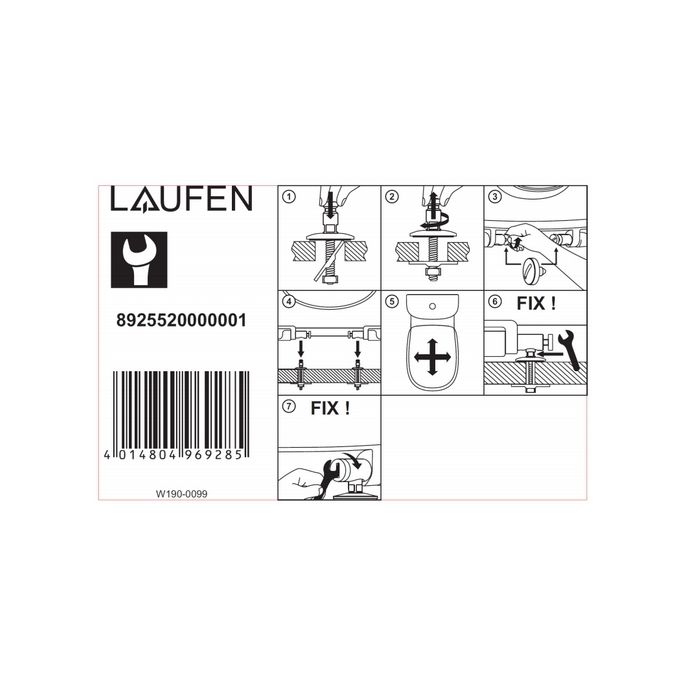 Laufen Pro 8969513000001 toiletzitting met deksel wit