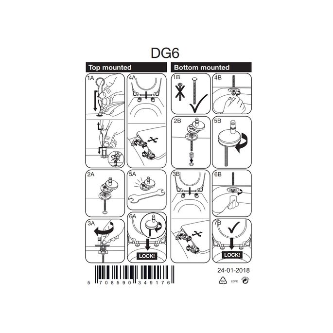 Pressalit 300 Slim 1012000-DG6999 toiletzitting met deksel wit