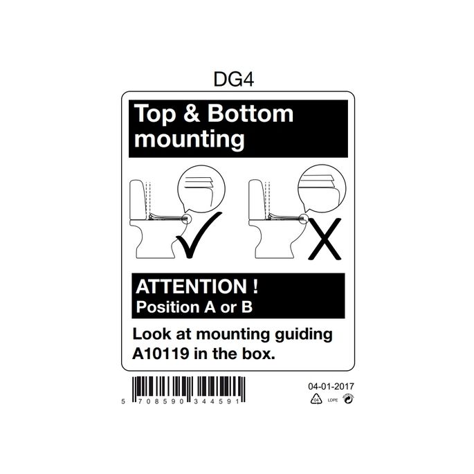 Pressalit Projecta Solid Pro 1003111-DG4925 toiletzitting zonder deksel zwart polygiene