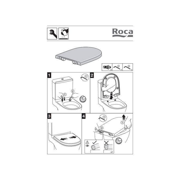 Roca Dama A801780004 toiletzitting met deksel wit