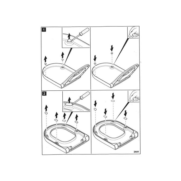 Villeroy en Boch O.Novo 92242101 buffers rond en ovaal