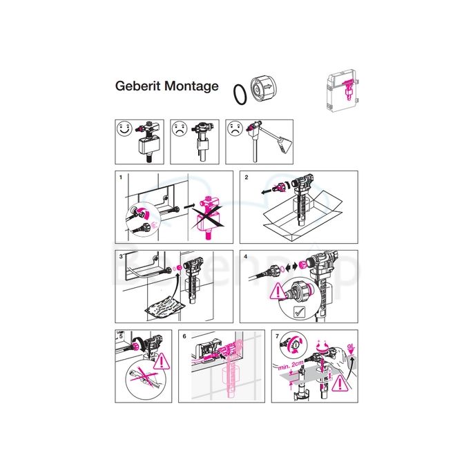 Geberit 240714001 Type 380 vlotterkraan (Unifill)