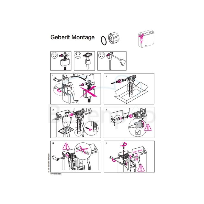 Geberit 240714001 Type 380 vlotterkraan (Unifill)