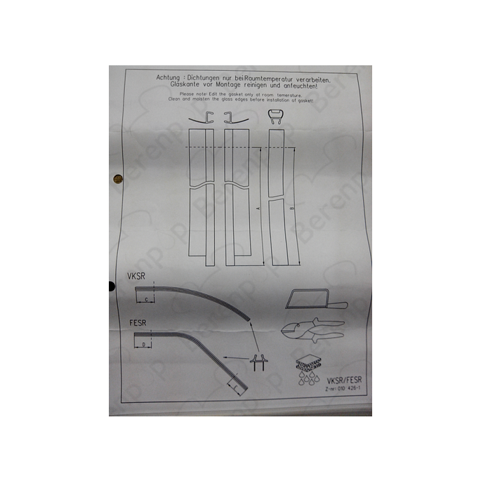 Sphinx S42 S8L43602 ( 2537330 ) compleet strippenset voor draaideur in nis