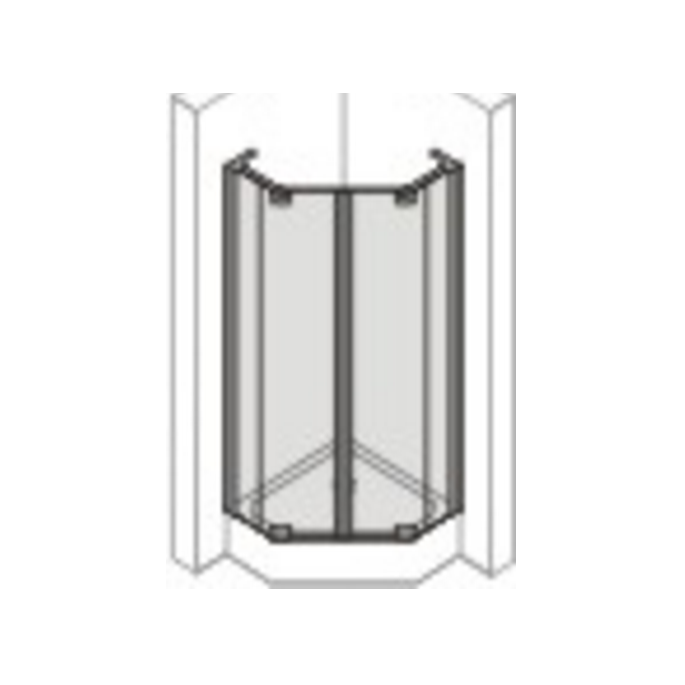 Huppe 1002, 059186 set afvoerprofielen voor 4-delige vijfhoek