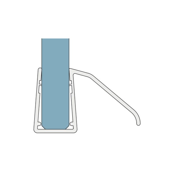 San4U Sealday SD237-100 afdichtprofiel voor onderkant douchedeur, 100cm, 8-10mm