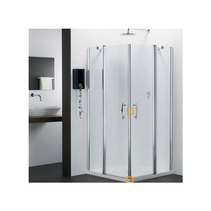 Provex Vario 1232SA28F+ scharnierset zilver/chroom