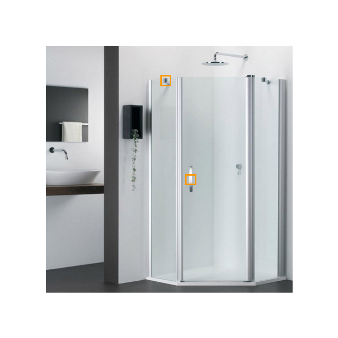 Provex Vario 1232SA30F scharnierset wit RAL 9010 (zonder liftsysteem)