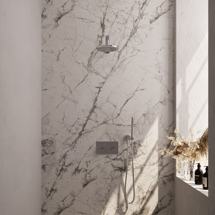 Brauer Carving 5-CE-184 thermostatische inbouw regendouche met drukknoppen SET 49 chroom