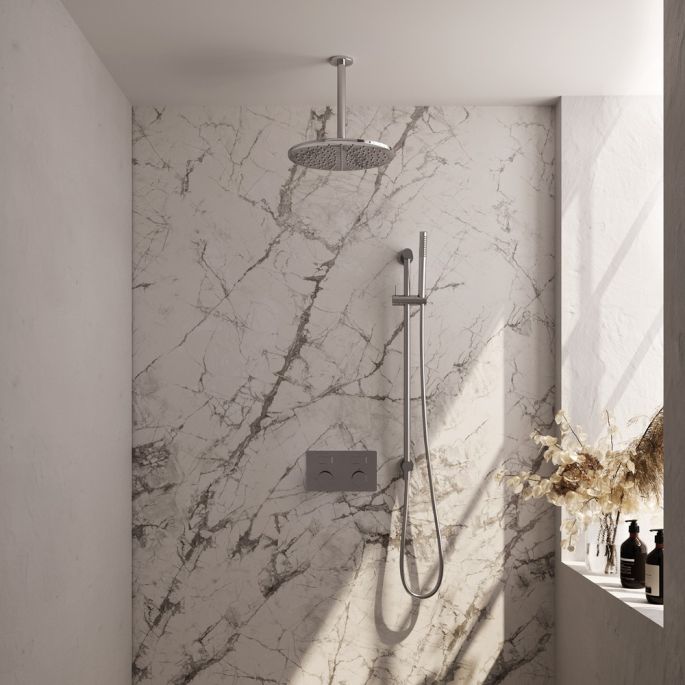 Brauer Carving 5-CE-201 thermostatische inbouw regendouche met drukknoppen SET 66 chroom