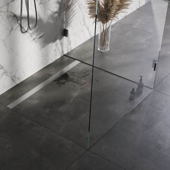 Brauer DR-MRF110NG douchegoot met multifunctioneel rooster en flens 7 x 110cm RVS geborsteld