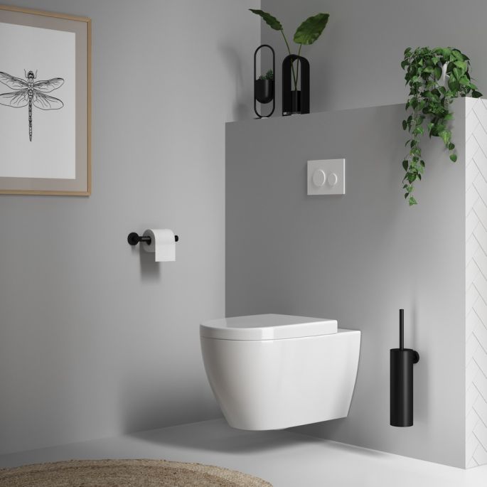 Brauer 5-S-151 toiletborstelset hangend mat zwart