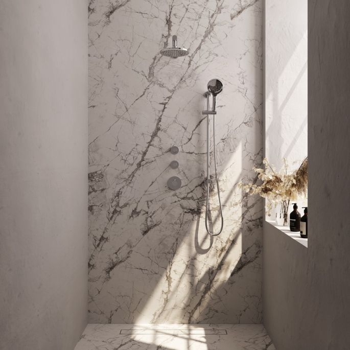 Brauer Carving 5-CE-115 thermostatische inbouw regendouche SET 19 chroom