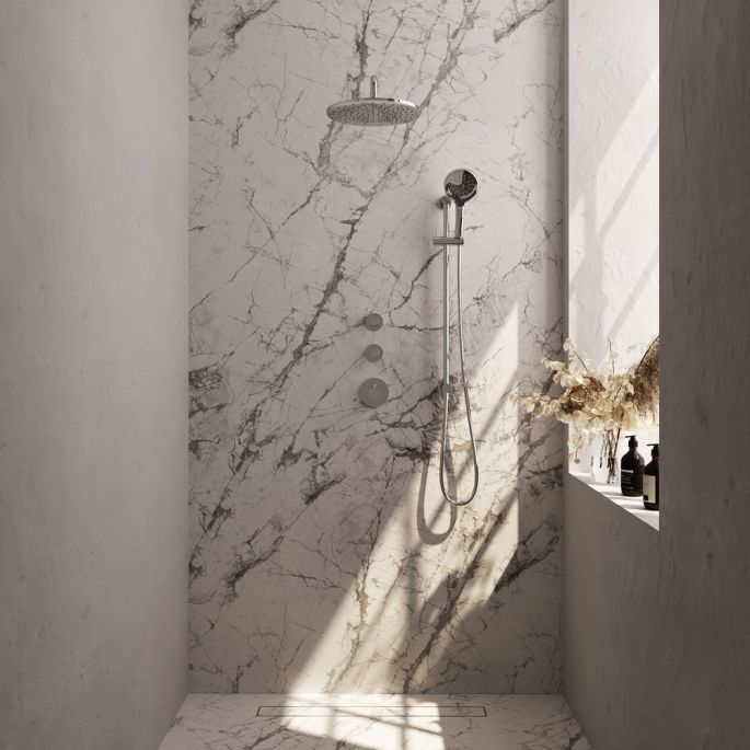 Brauer Carving 5-CE-118 thermostatische inbouw regendouche SET 22 chroom