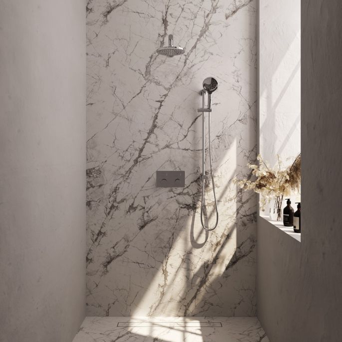 Brauer Carving 5-CE-202 thermostatische inbouw regendouche met drukknoppen SET 67 chroom