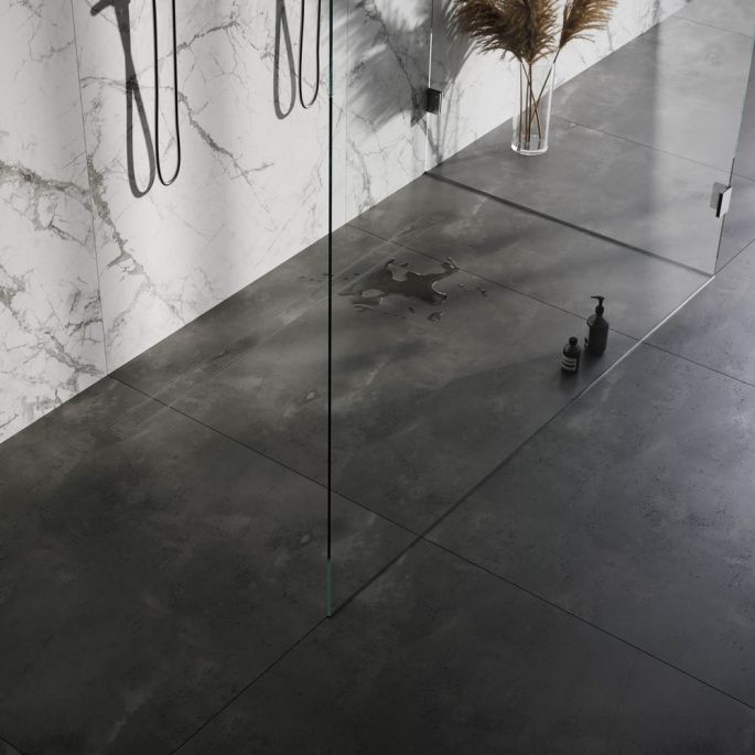 Brauer DR-MRF140NG douchegoot met multifunctioneel rooster en flens 7 x 140cm RVS geborsteld