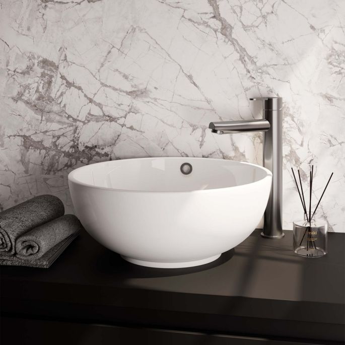 Brauer Edition 5-NG-002-HD4 verhoogde opbouw wastafelmengkraan model D RVS geborsteld PVD