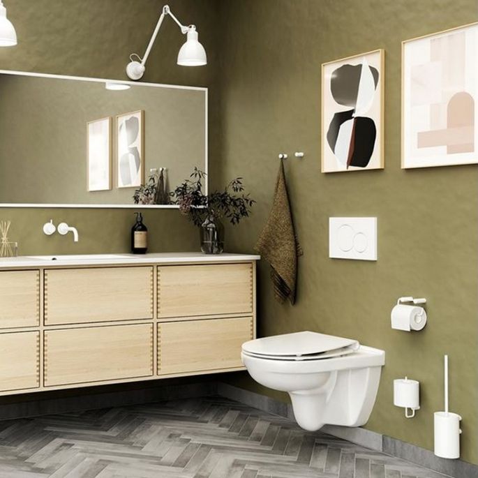 Pressalit Sway D2 994230-DF4999 toiletzitting met deksel mat wit