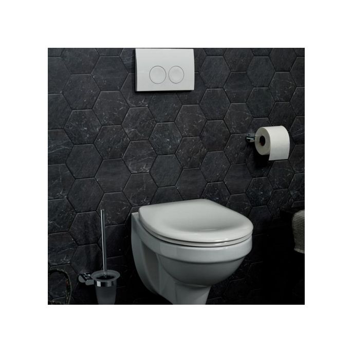 Haceka Gio 1208561 closetborstel gesatineerd glas/ chroom