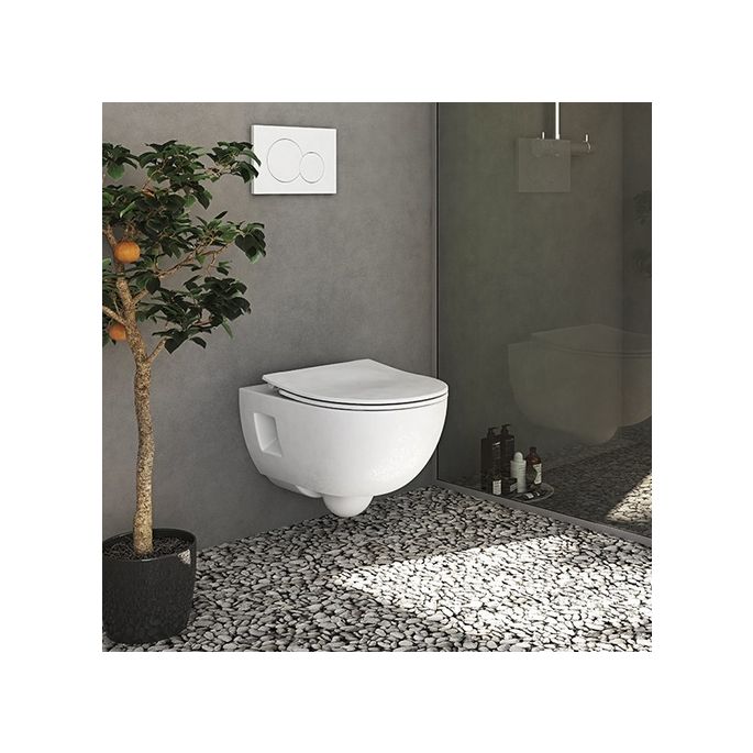 Pressalit 300 Slim 1012000-DG6999 toiletzitting met deksel wit