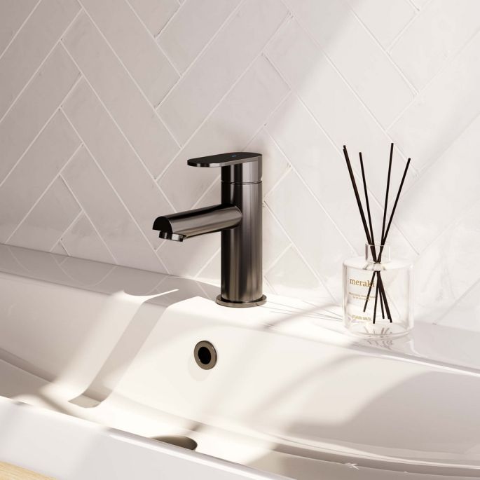 Brauer Edition 5-GM-001-HD3 lage opbouw wastafelmengkraan model C gunmetal geborsteld PVD