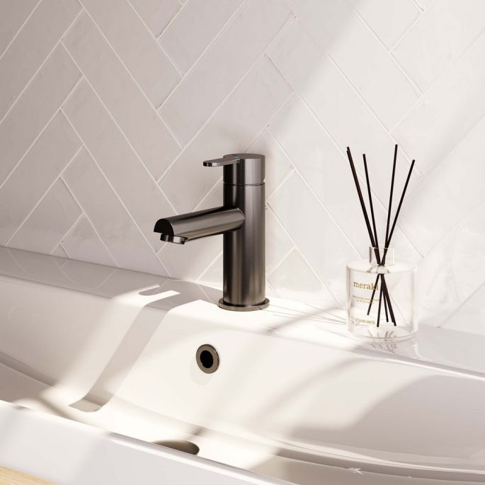 Brauer Edition 5-GM-001-HD4 lage opbouw wastafelmengkraan model D gunmetal geborsteld PVD