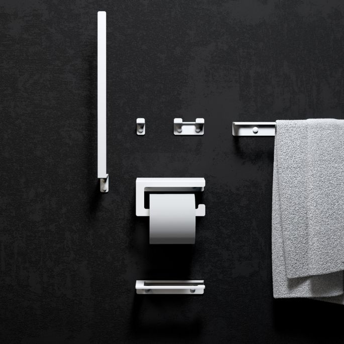 Clou Fold CL090402920 toiletrolhouder met cover mat wit