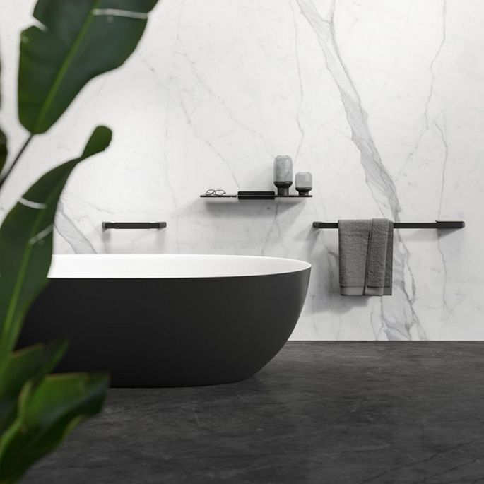 Geesa Shift Black 919906-06 badgreep mat zwart