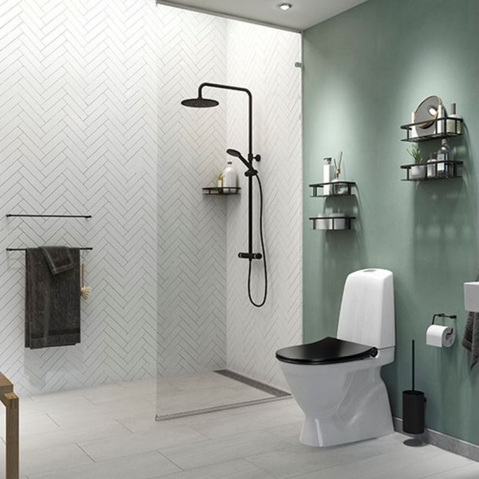 Pressalit Choice Q40500 handdoekhouder 60cm mat zwart