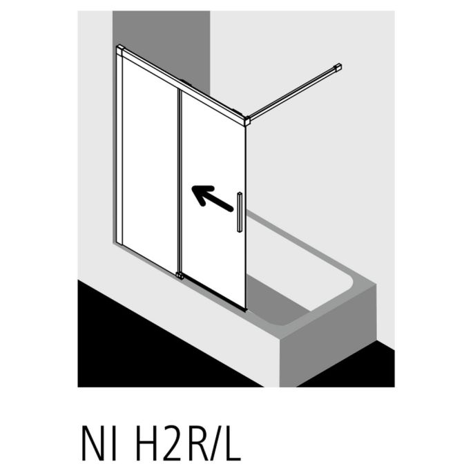 Kermi 2535892 glasafdichting deurdeel verticaal links 200cm