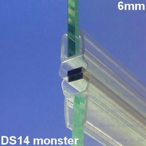 Exa-Lent Universal Probestück Duschgummi Typ DS14 - 2cm Länge und passend für Glasstärke 6mm - Magnet gerade