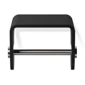 Decor Walther 0974565 Stone TPH4 toiletrolhouder mat zwart/ RVS geborsteld