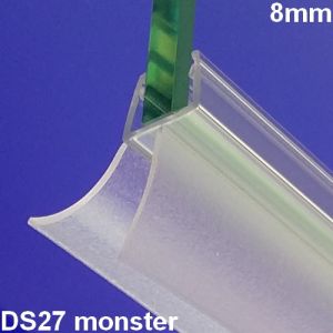 Exa-Lent Universal monsterstukje doucherubber type DS27 - 2cm lengte en geschikt voor glasdikte 8mm - 2 lange flapjes