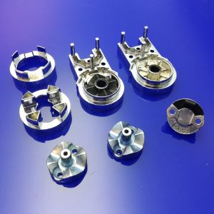 HSK E100082-1-41 hinge parts for shower door, top/bottom, chrome