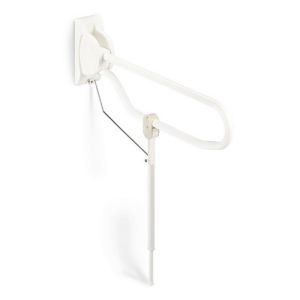 Handicare (Linido) LI2614300402 hulppootset opklapbare toiletbeugel RVS gecoat wit