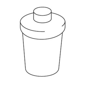 Inda R46670 flacon voor zeepdispenser gesatineerd glas