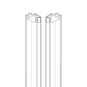 Novellini R10BJA2P1-TR set of magnetic slide-in profiles transparent