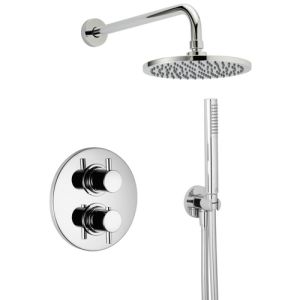 Pure Duero DU5425-IN shower installation set with thermostat inox