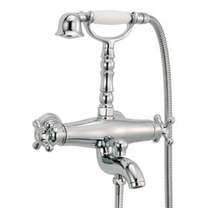 Pure Melrose ME5833 bath thermostat with hand shower set chrome