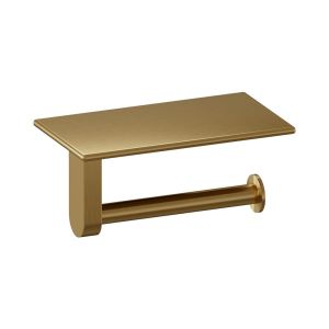 Brauer 5-GG-223 toilet roll holder with shelf gold brushed pvd