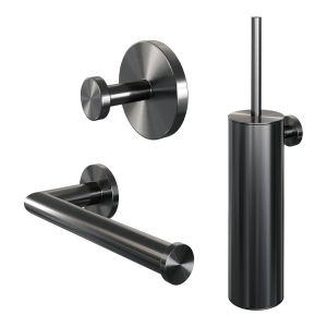 Brauer 5-GM-152 accessory set 3-in-1 gunmetal brushed pvd