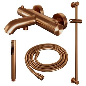 Brauer Carving 5-GK-085-1 body bath shower thermostatic mixer SET 01 copper brushed PVD