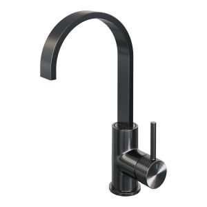 Brauer Carving 5-GM-003-S4 high body basin mixer with swivel flat spout model A gunmetal brushed PVD