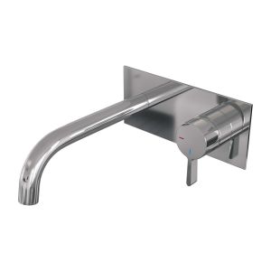 Brauer Edition 5-CE-004-B1 concealed basin mixer with curved spout and cover plate model E1 chrome