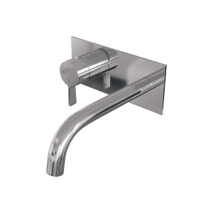 Brauer Edition 5-CE-083-B1 concealed basin mixer with curved spout and cover plate model E2 chrome